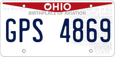 OH license plate GPS4869