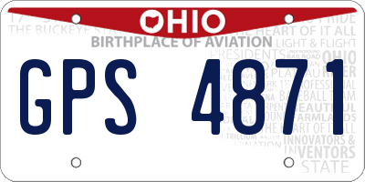 OH license plate GPS4871