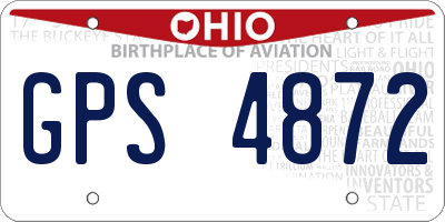 OH license plate GPS4872
