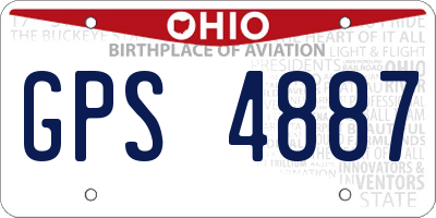 OH license plate GPS4887