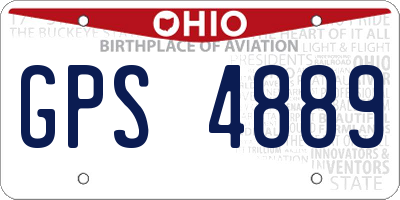OH license plate GPS4889