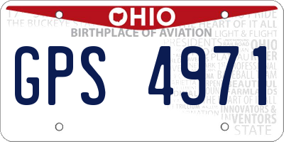 OH license plate GPS4971
