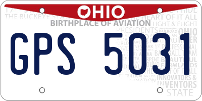 OH license plate GPS5031