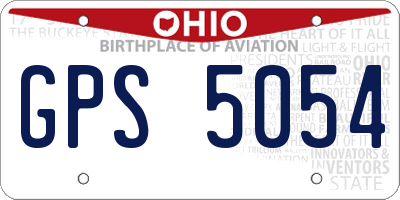 OH license plate GPS5054