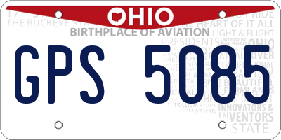 OH license plate GPS5085