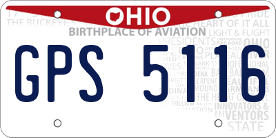 OH license plate GPS5116