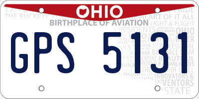 OH license plate GPS5131