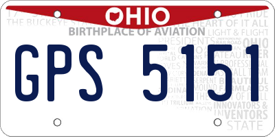 OH license plate GPS5151