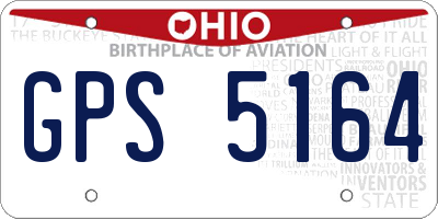 OH license plate GPS5164