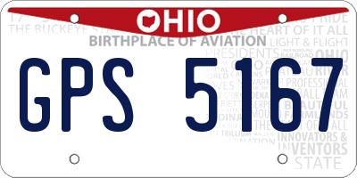 OH license plate GPS5167