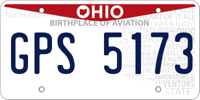 OH license plate GPS5173