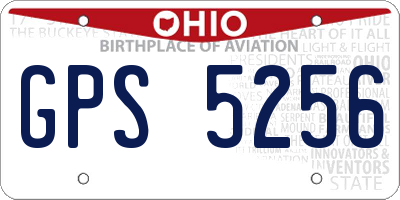 OH license plate GPS5256