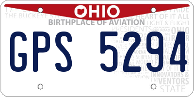 OH license plate GPS5294