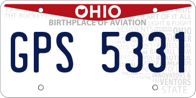 OH license plate GPS5331