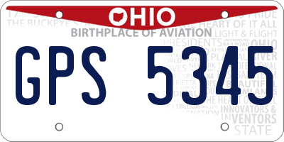 OH license plate GPS5345