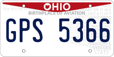 OH license plate GPS5366
