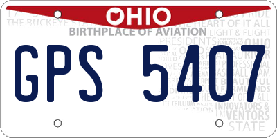OH license plate GPS5407