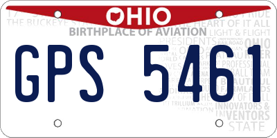 OH license plate GPS5461