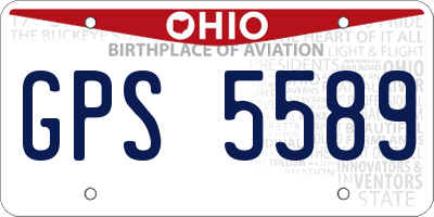 OH license plate GPS5589