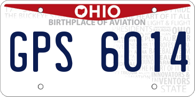 OH license plate GPS6014