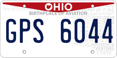 OH license plate GPS6044