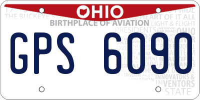 OH license plate GPS6090