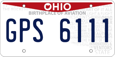 OH license plate GPS6111