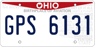 OH license plate GPS6131