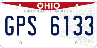 OH license plate GPS6133