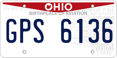 OH license plate GPS6136
