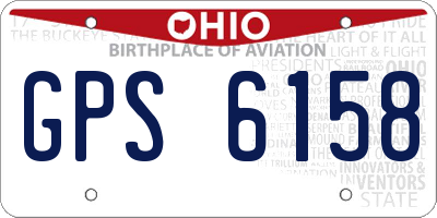 OH license plate GPS6158