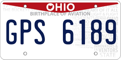 OH license plate GPS6189