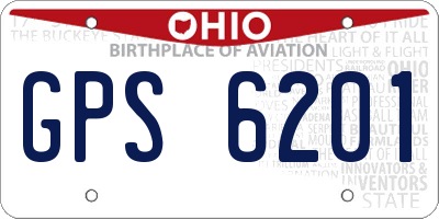OH license plate GPS6201
