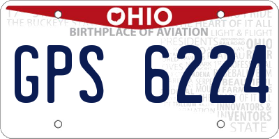 OH license plate GPS6224