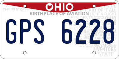 OH license plate GPS6228