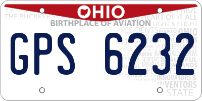 OH license plate GPS6232