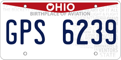 OH license plate GPS6239