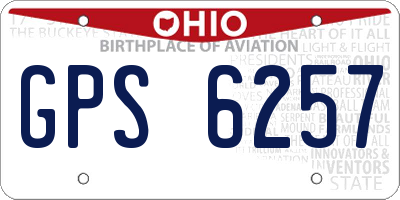 OH license plate GPS6257