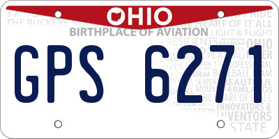 OH license plate GPS6271