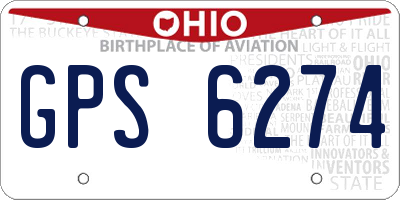 OH license plate GPS6274