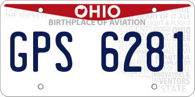 OH license plate GPS6281