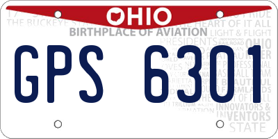 OH license plate GPS6301