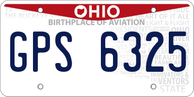 OH license plate GPS6325