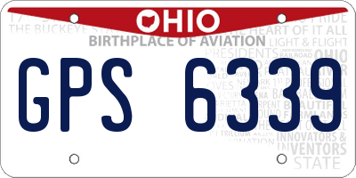OH license plate GPS6339