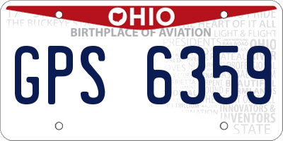 OH license plate GPS6359