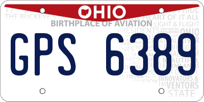 OH license plate GPS6389