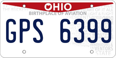 OH license plate GPS6399