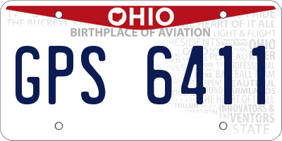 OH license plate GPS6411
