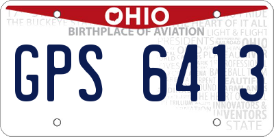 OH license plate GPS6413