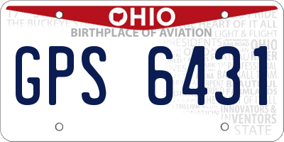 OH license plate GPS6431